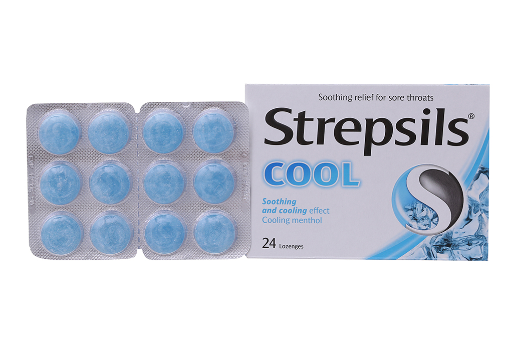 Strepsils Cool Antiseptic Lozenges with Menthol 24-count