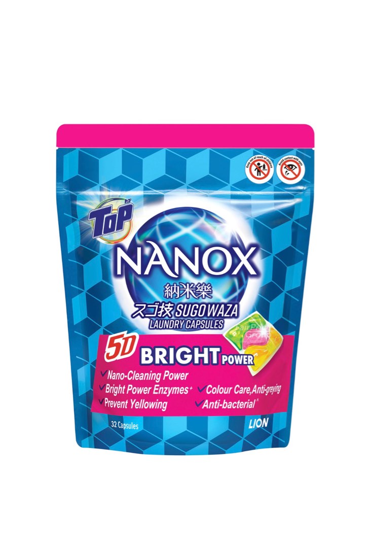 TOP Nanox 5D Bright Power Laundry Capsules 32s