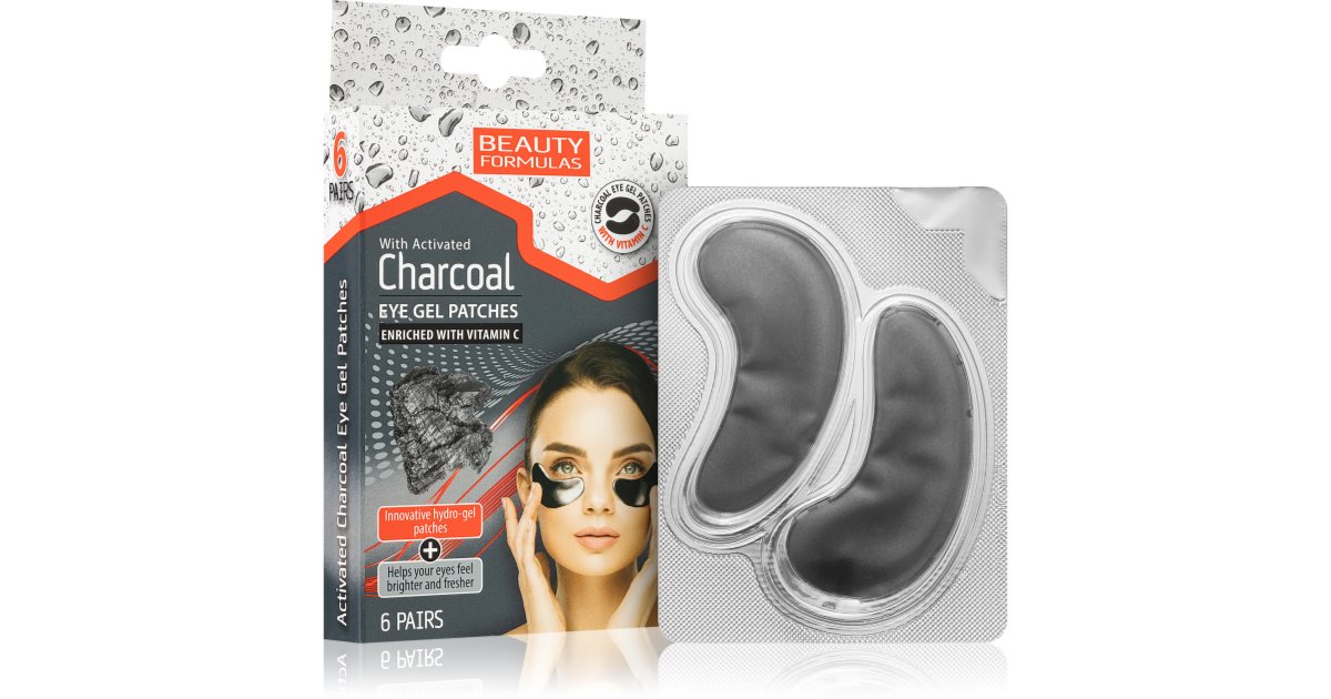 Beauty Formulas Activated Charcoal Eye Gel Patches 6 Pairs