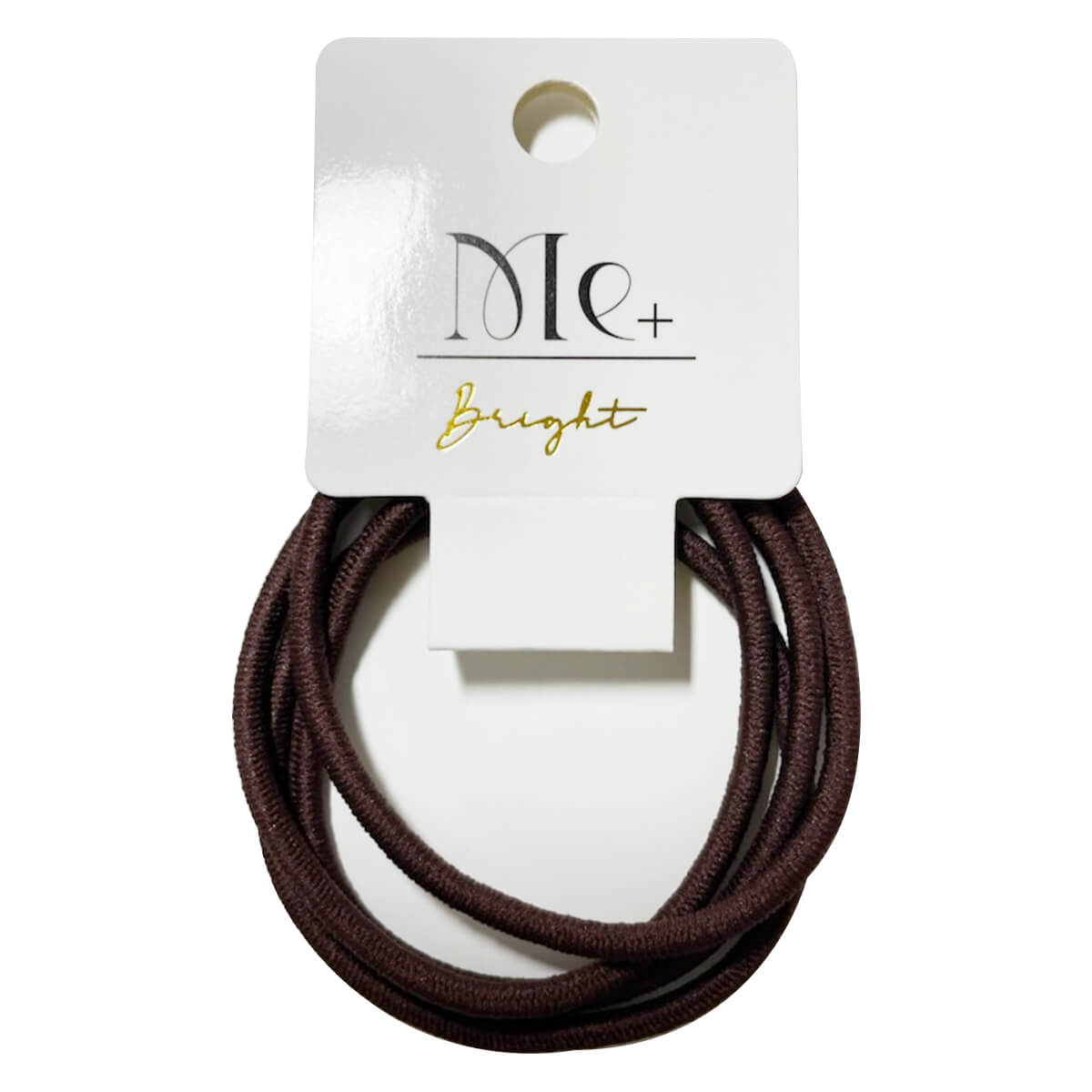 100Yen Brown Color Ring Rubber Hairband Pack