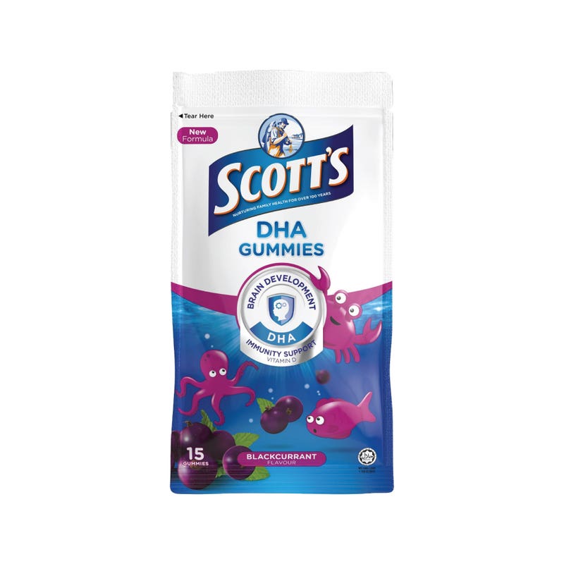 Scott's DHA Gummies 15s Blackcurrent