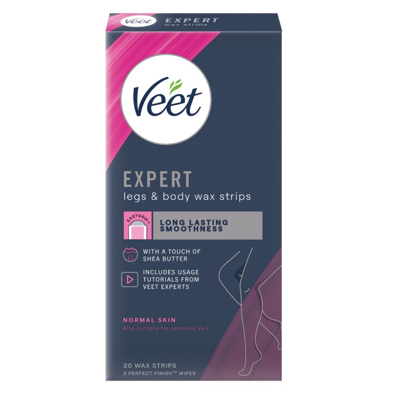 Veet Wax Strips 20s Expert Normal Skin For Leg & Body
