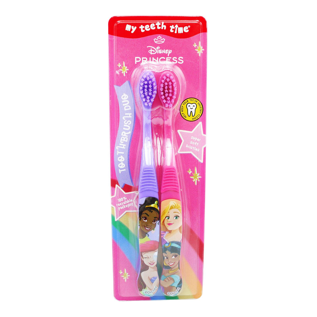 Disney Princess My Teeth Time Super Soft Toothbrushes Twin Pack