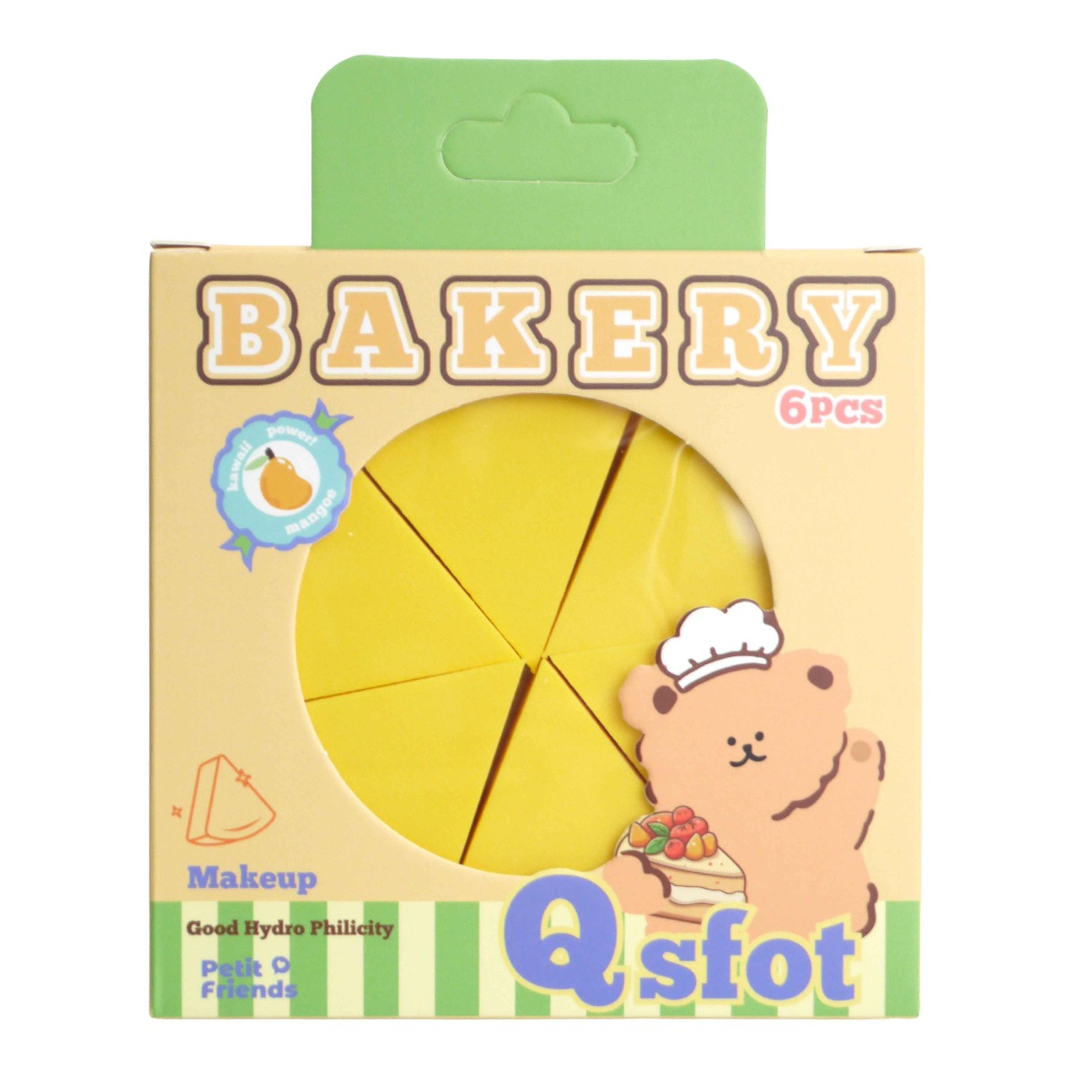 Bakery Bear Makeup Sponge 6s Mango