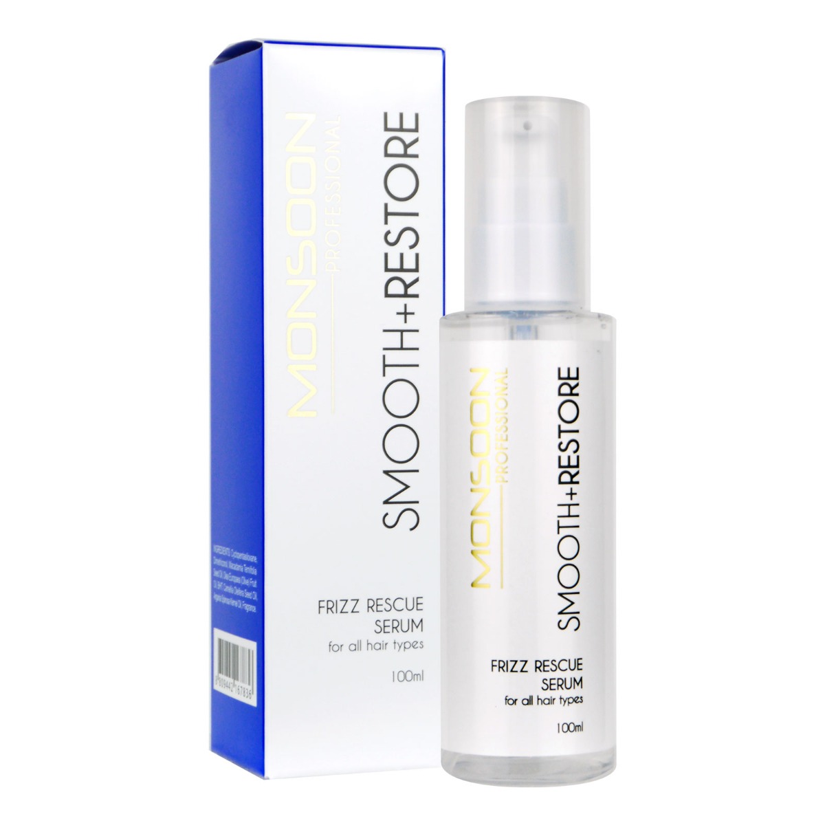 Monsoon Professional Smooth+Restore Anti-Frizz Rescue Serum
