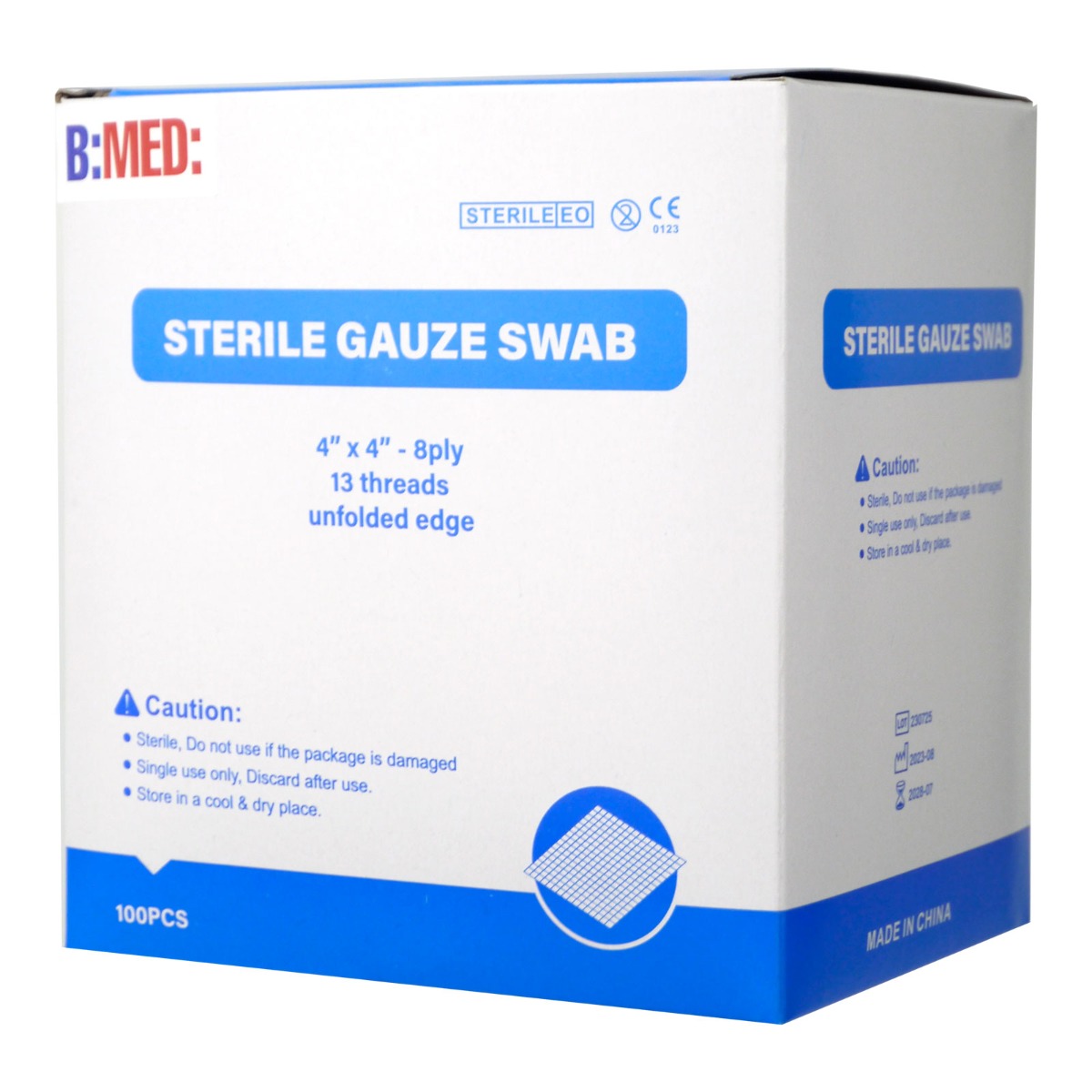 B:MED: Sterile Gauze Swab 4 x 4 (20x5s=100s)