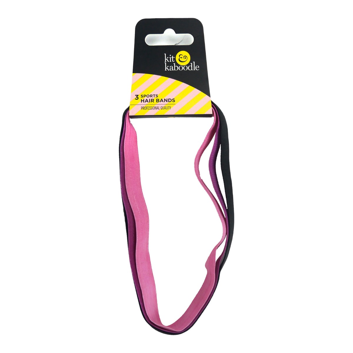 Kit&Kaboodle Sports Hair Bands 3s Assorted Colours