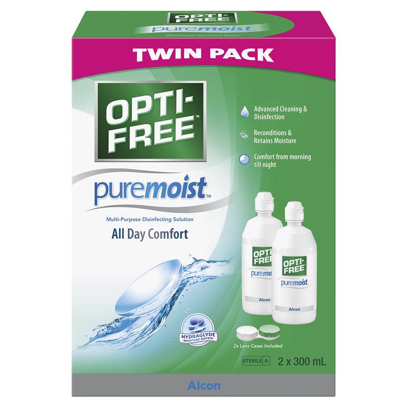 Opti-Free Disinfecting Solution 300mlx2 Pure Moist