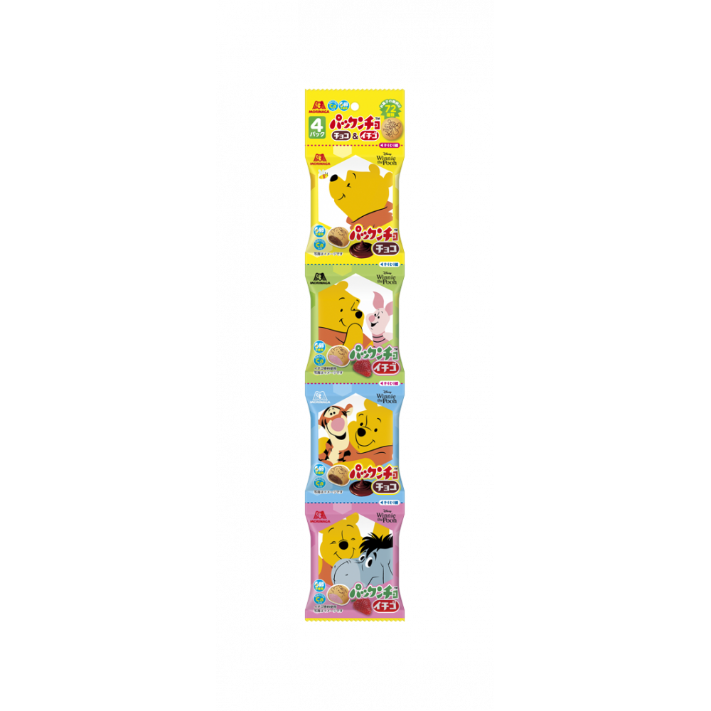 Morinaga Pakkuncho Chocolate & Strawberry Snack Pack (4 Packs)