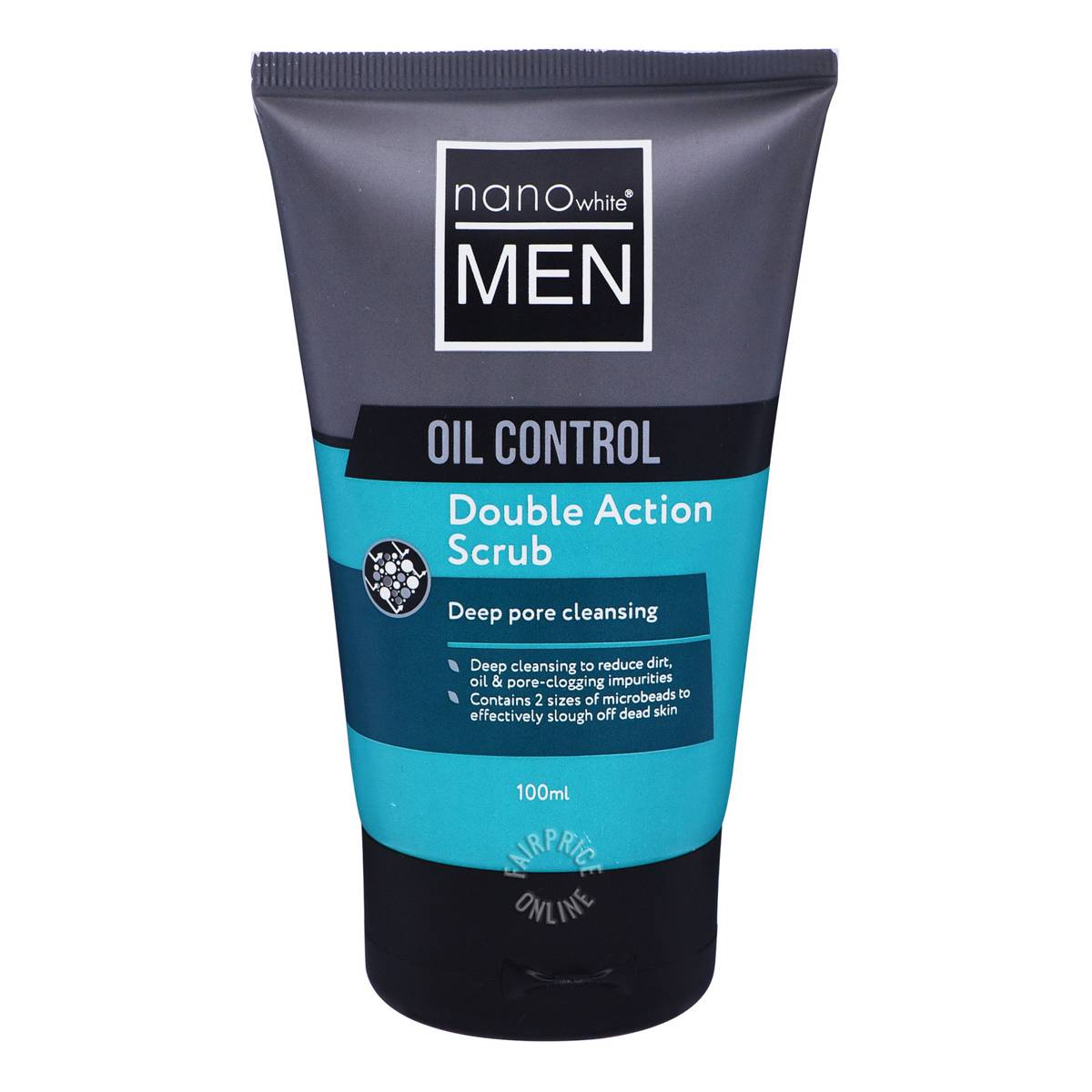 Nano White Men Oil Control Double Action Scrub