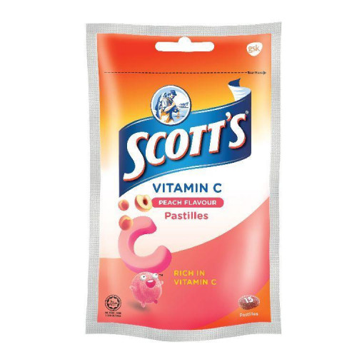 Scott's Vitamin C Pastilles Zipper Peach