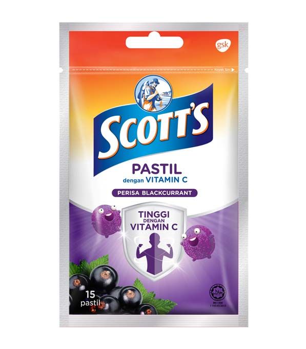 Scott's Vit-C Pastilles Zipper Blackcurrant