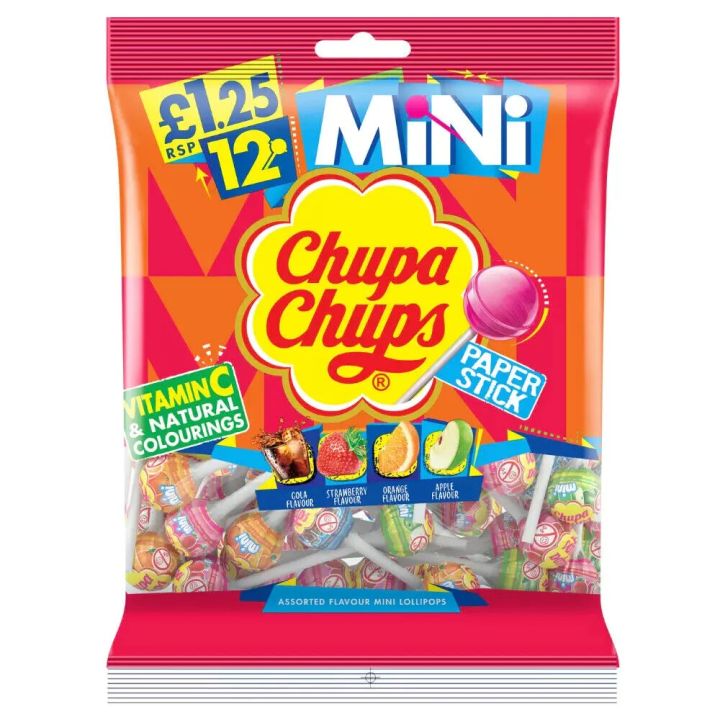 Chupa Chups Mini Lollipops Assorted 12s