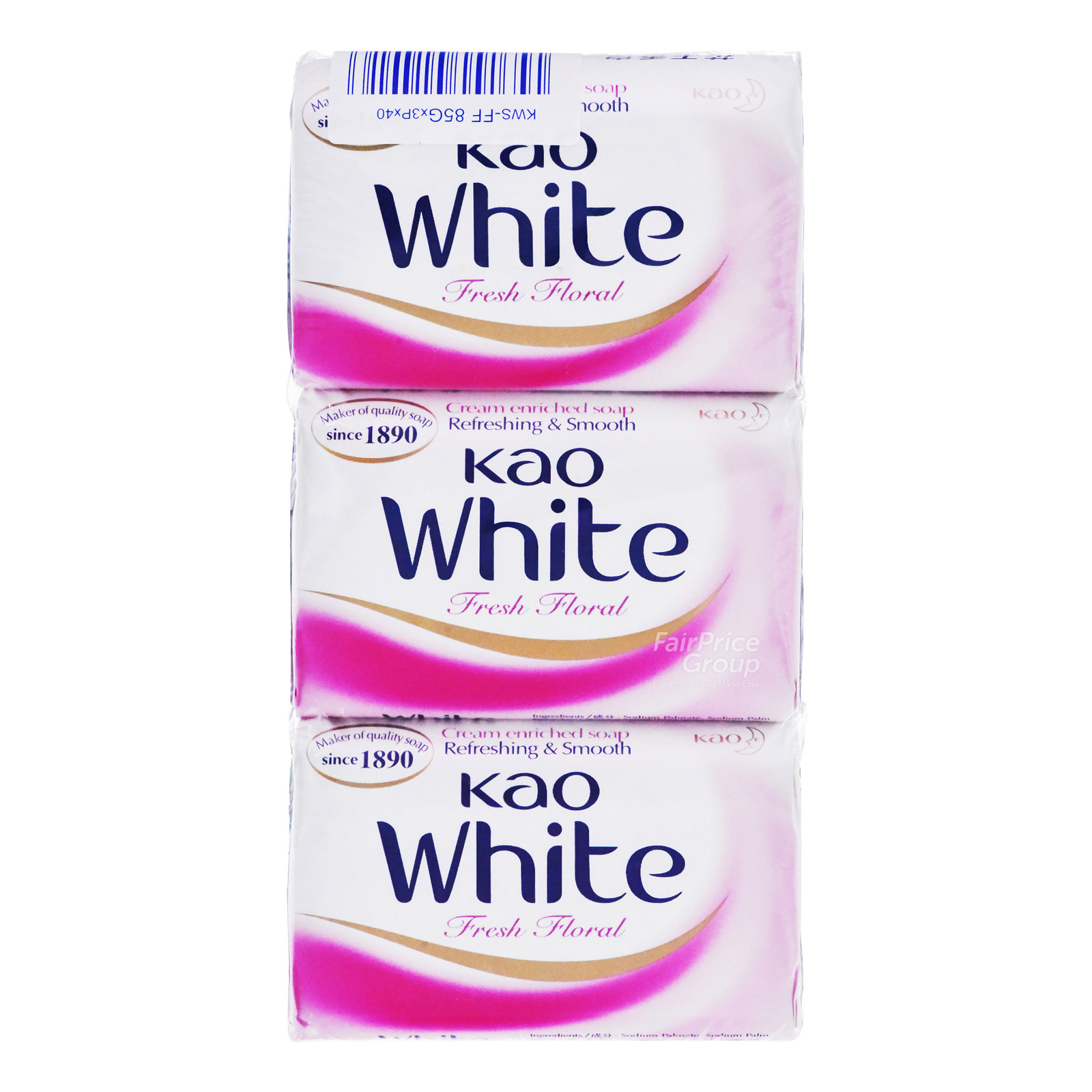 Kao White Soap 85gx3s Fresh Floral