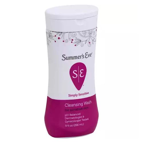 Summer's Eve Simply Sensitive Cleansing Wash 9oz for Sensitive Skin
