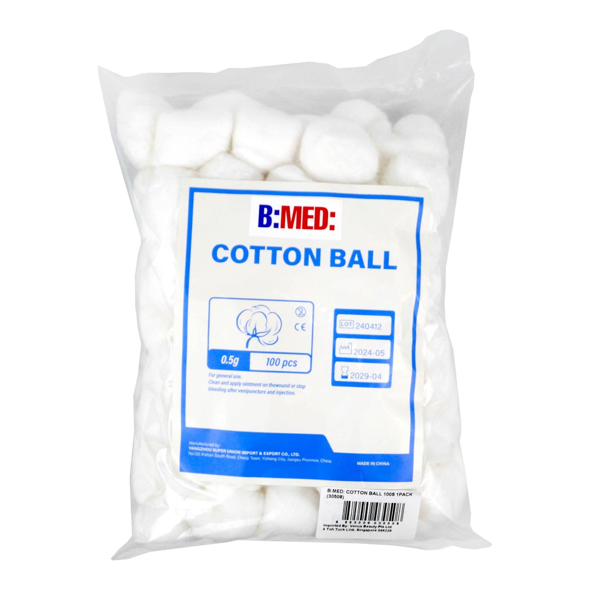 B:MED: Cotton Ball 100s 1 Pack