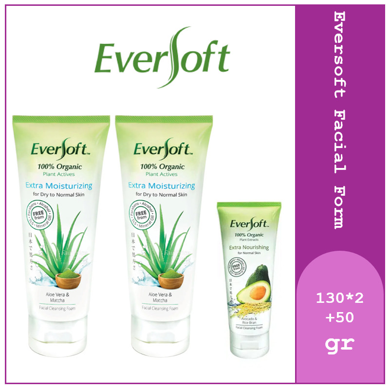 Eversoft Facial Form Aloe Vera & Matcha 2 × 130g + Avocado & Rice 50g