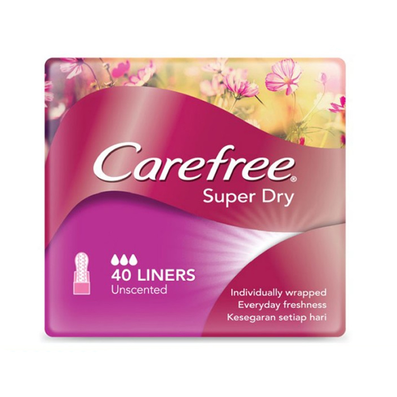 Carefree Super Dry Pantiliners 40s Unscented