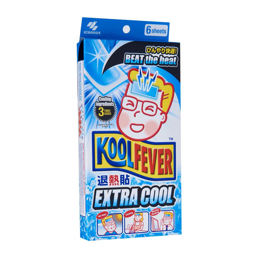 Koolfever Extra Cooling Gel Sheet Adult 6s