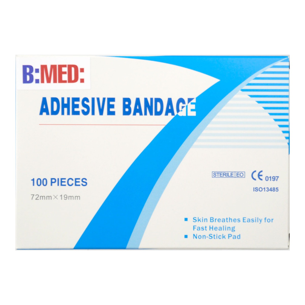 B:MED: Adhesive Bandage Pad 72mm x 19mm 100s
