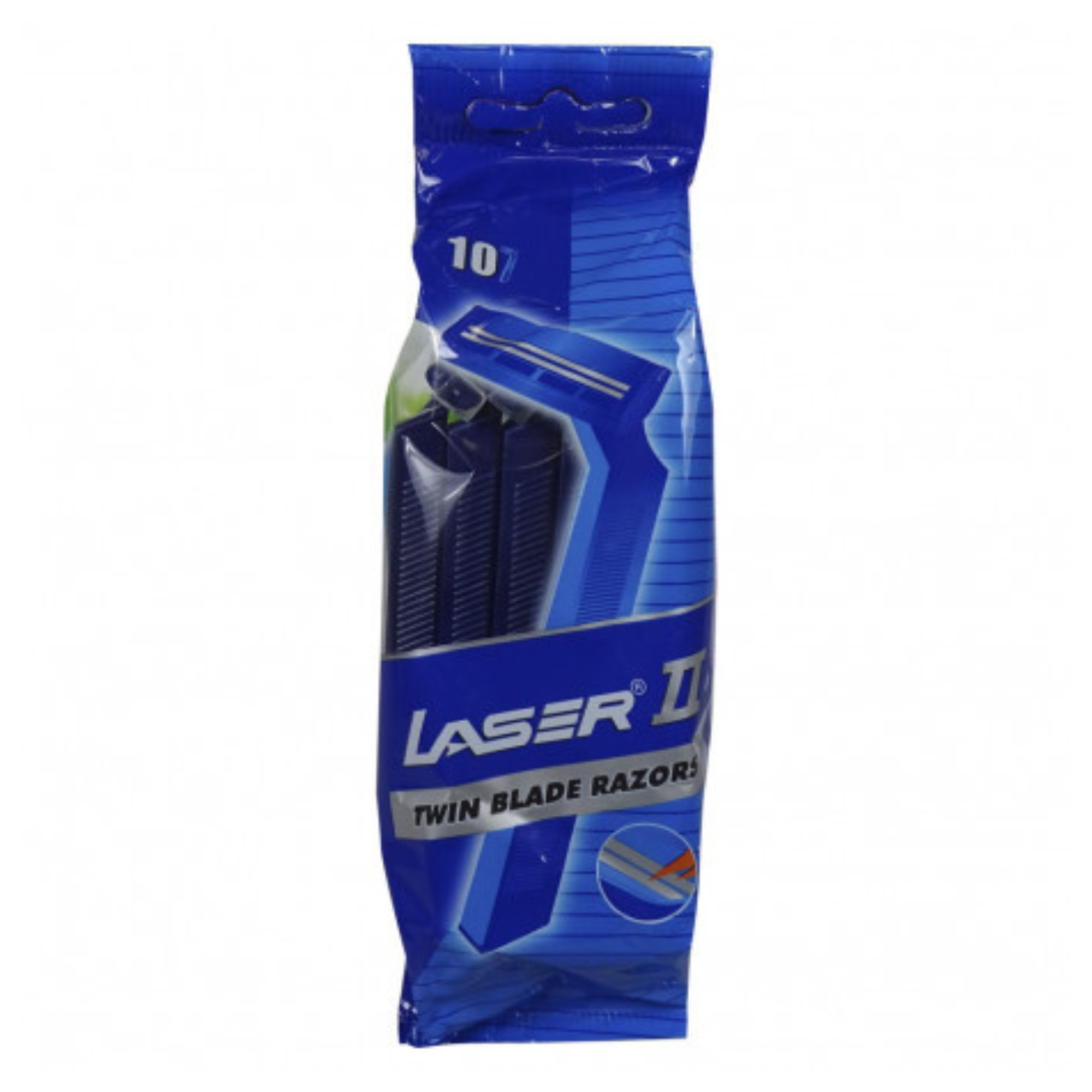 Laser II Men Twin Blade Disposable Razors 10 Pack