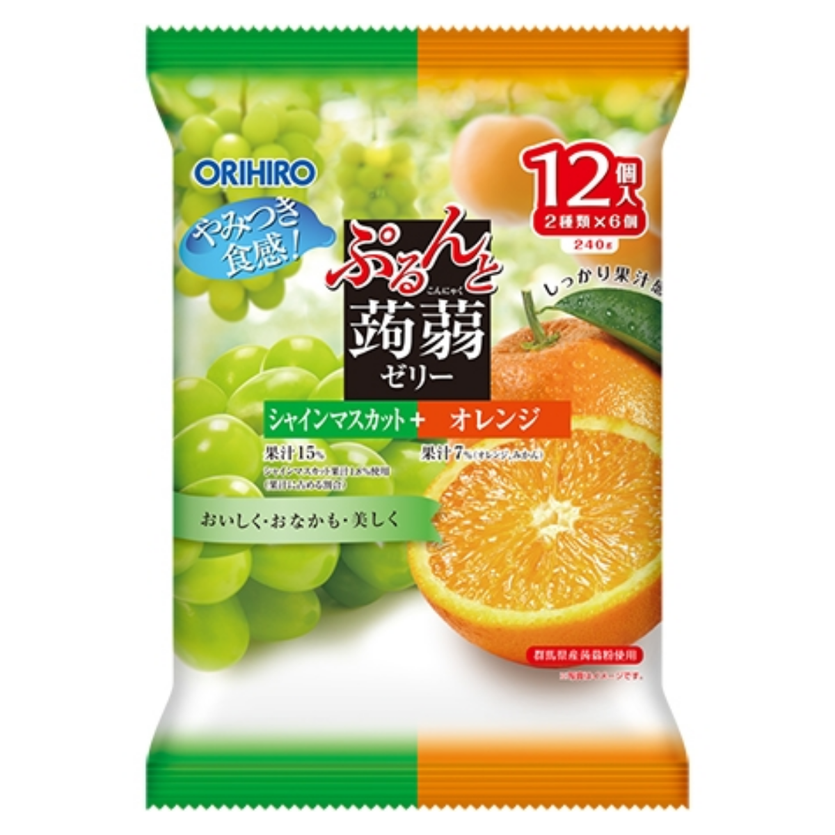 Orihiro Konjac Jelly Pouch Muscat & Orange Flavour