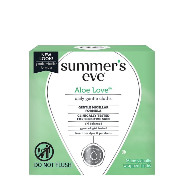 Summer's Eve Aloe Love Gentle Cloths 16s For Sensitive Skin