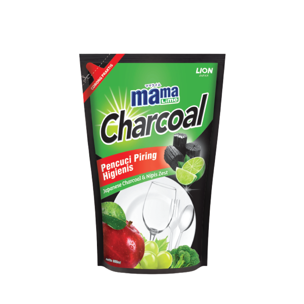 Mama Lime Dishwashing Refill 680ml Charcoal Lime
