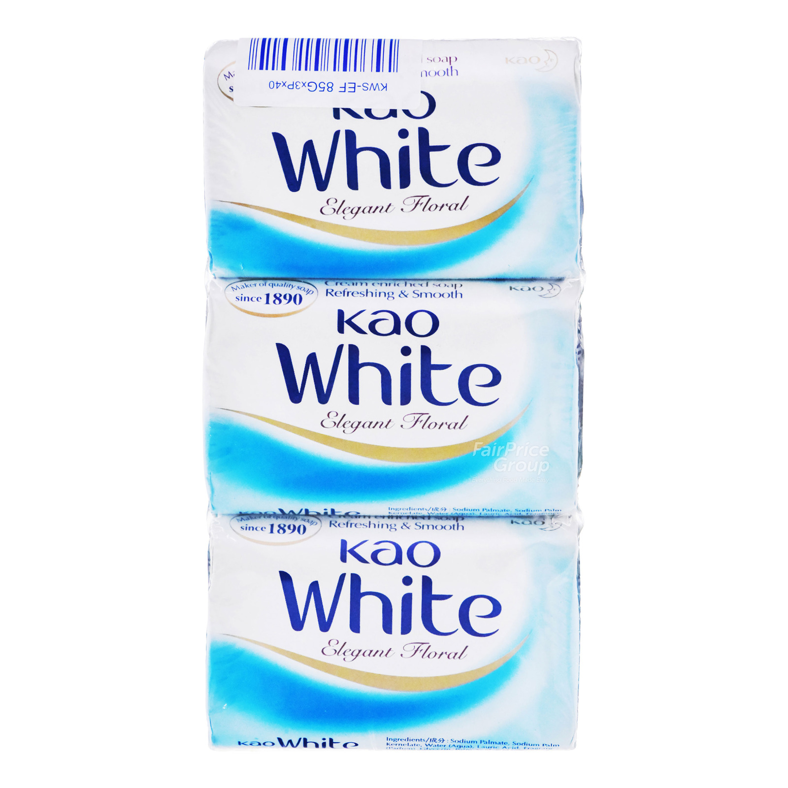 Kao White Soap 85gx3s Elegant Floral