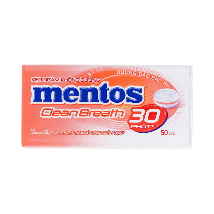 Mentos Tablet Clean Breath Peach Sugar-Free
