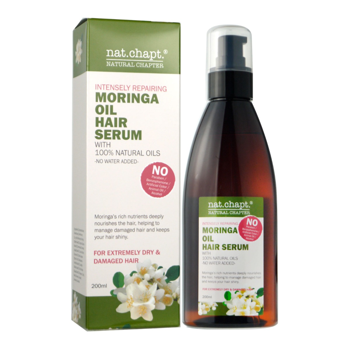 Nat.Chapt Moringa Oil Hair Serum Intensely Repairing