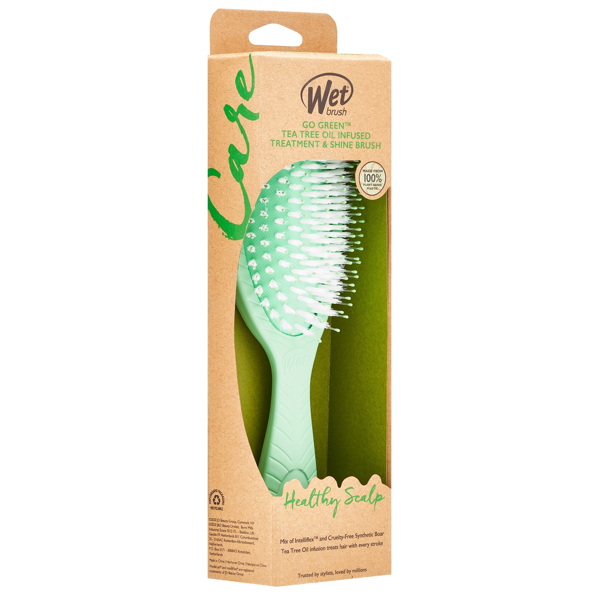 Wet Brush Detangler Go Green Infused Treatment & Shine Tea Tree Oil 1s