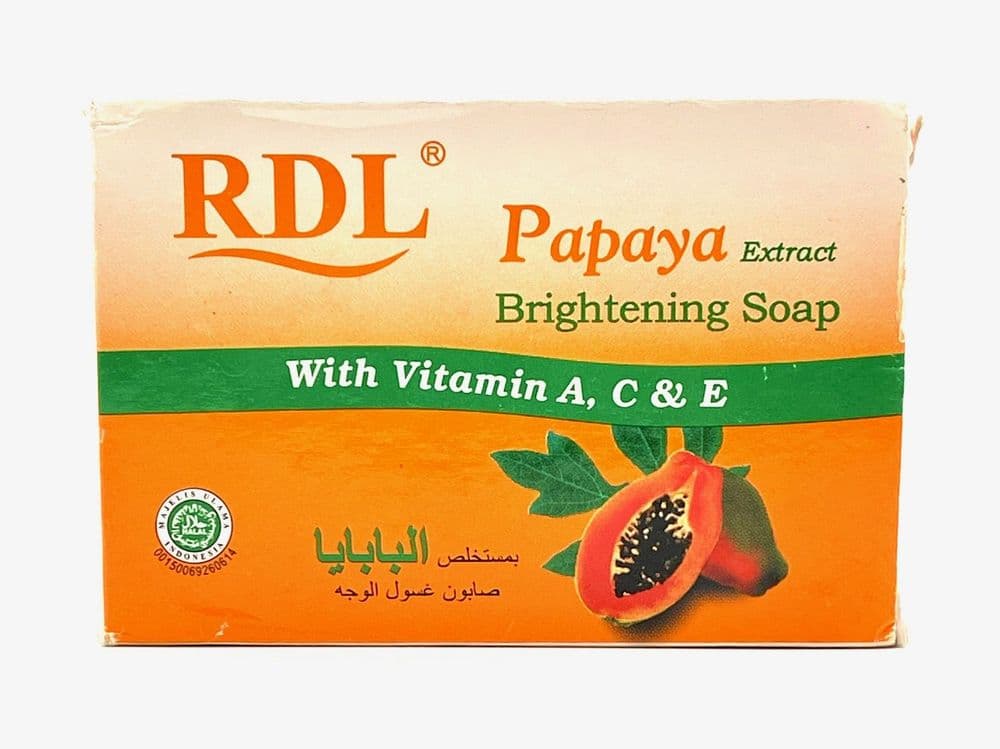 RDL Papaya Brightening Soap × 2 Bars with Vitamins A, C & E