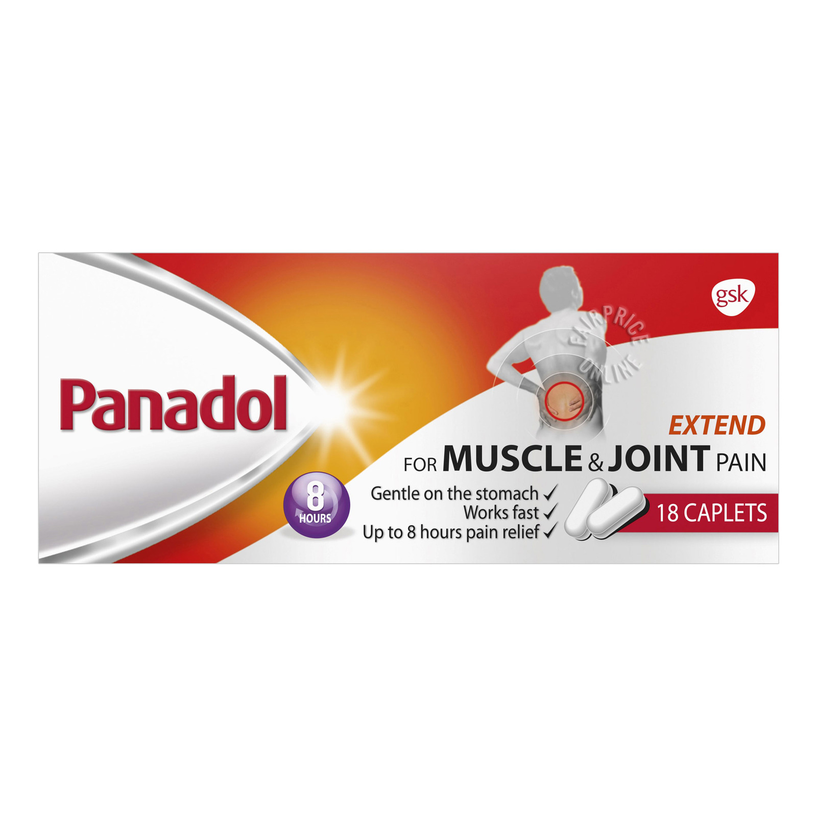Panadol Extend For Muscle & Joint Pain 18s