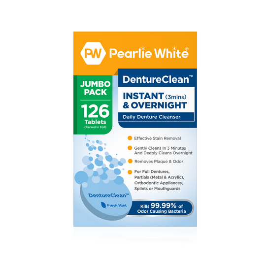 Pearlie White Denture Cleanser 3 Minutes 126s Jumbo Pack