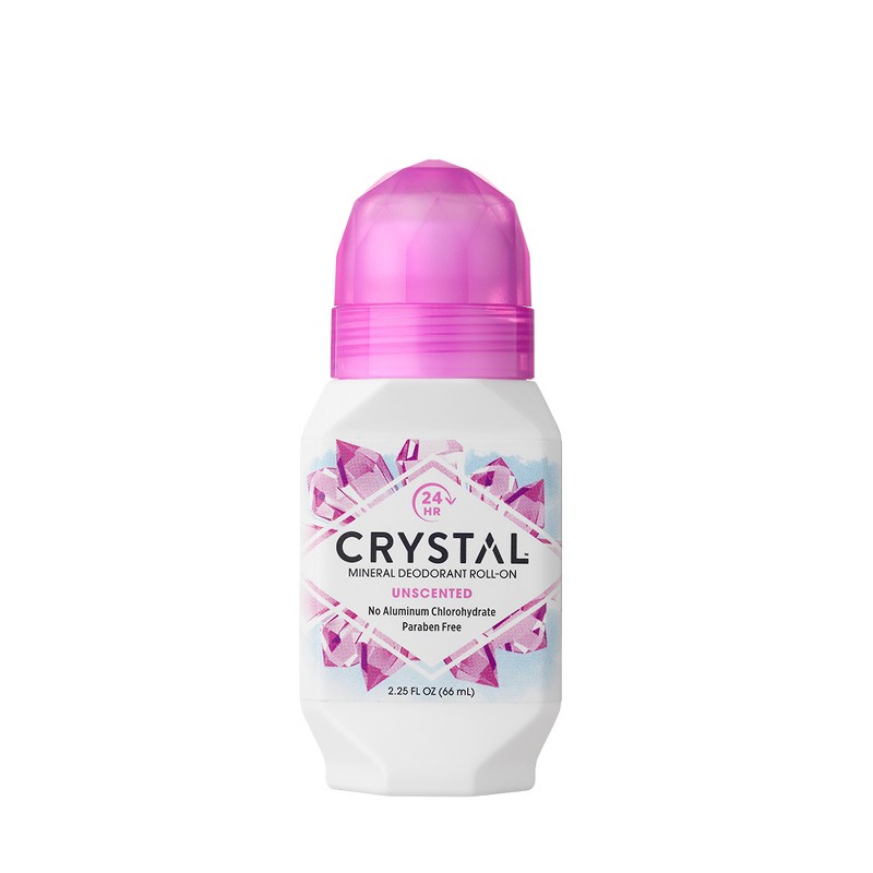 Crystal Deodorant Roll On Unscented Paraben Free