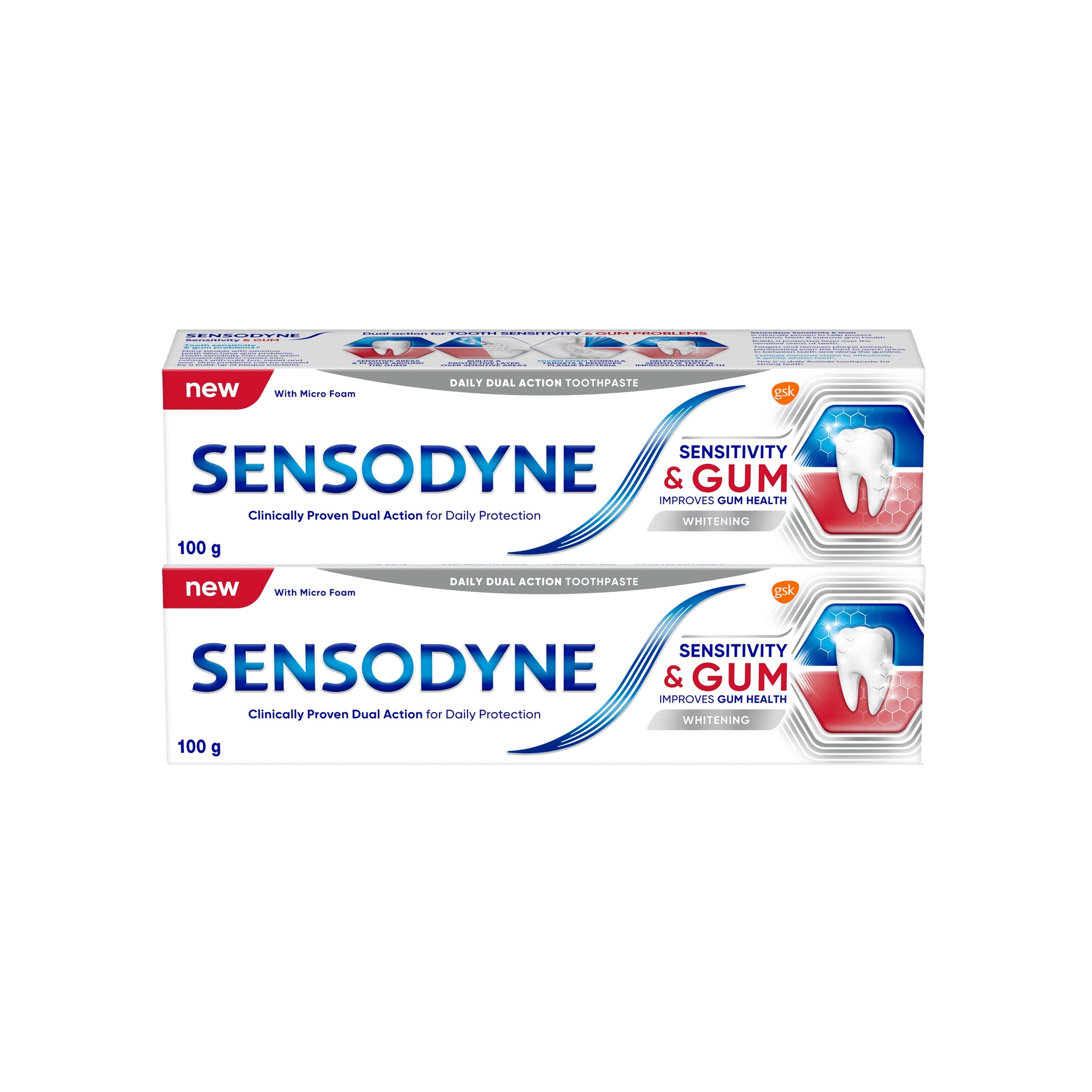 Sensodyne Toothpaste 100gx2 Sensitivity & Gum Whitening
