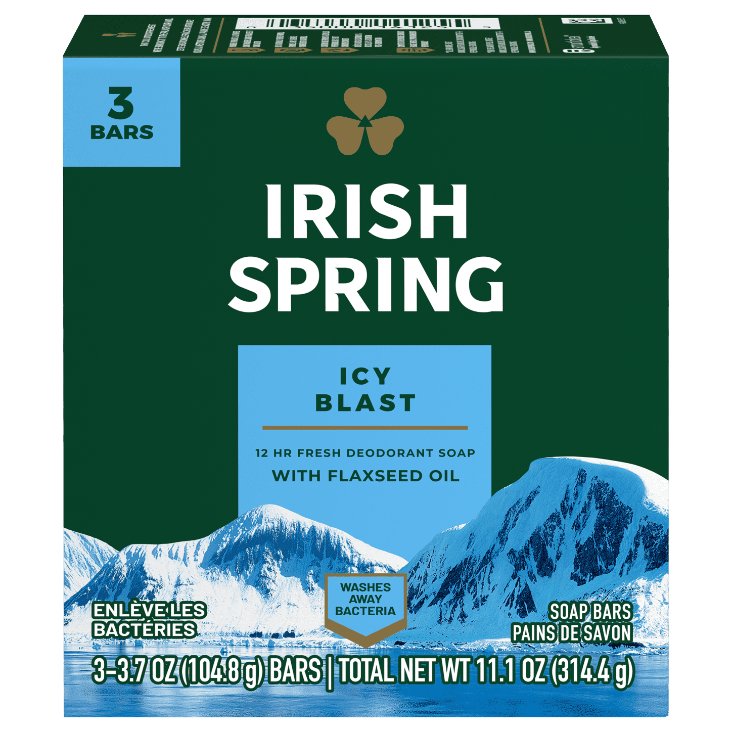 Irish Spring Bar Soap 3s Icy Blast
