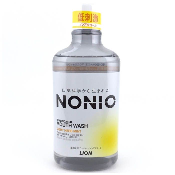 Lion Nonio +Medicated Mouthwash Light Herb Mint Alcohol Free