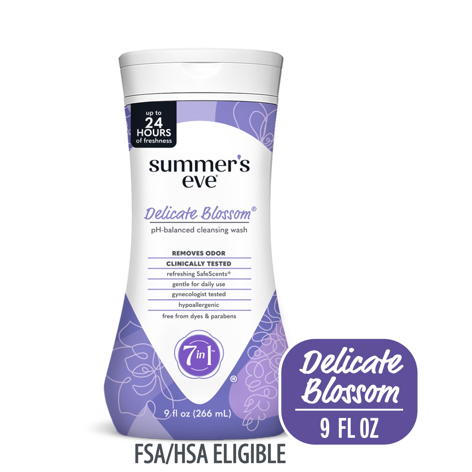 Summer's Eve Delicate Blossom Cleansing Wash 9oz For Sensitive Skin