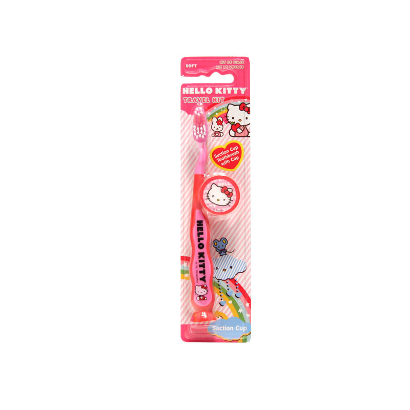 Firefly Hello Kitty Toothbrush Travel Kit with Cap and Suction Cup 1s