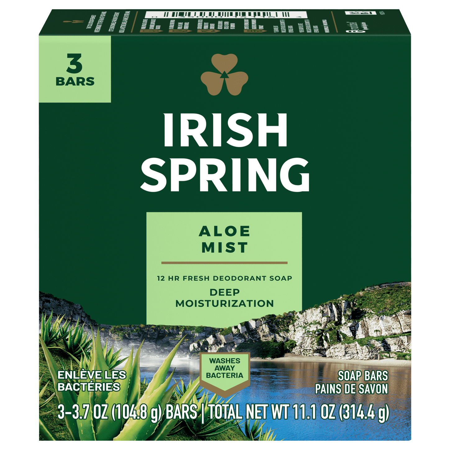 Irish Spring Bar Soap 3s Aloe
