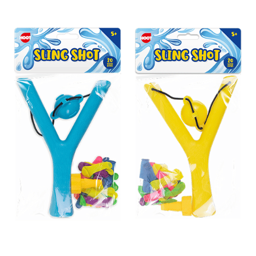 Hoot Sling Shot +20 Water Bombs Assorted Color Pack For 3Years+ 5 Years+