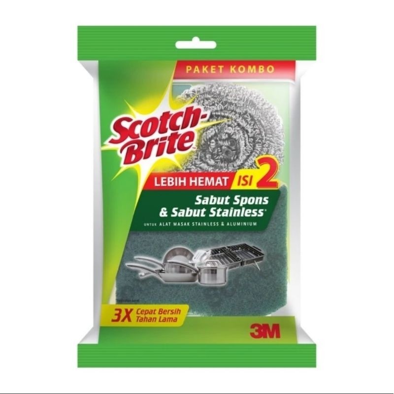 Scotch Brite Spiral Ball + Sponge
