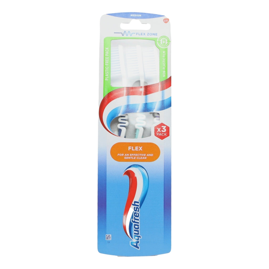 Aquafresh Toothbrush Flex Medium 3s