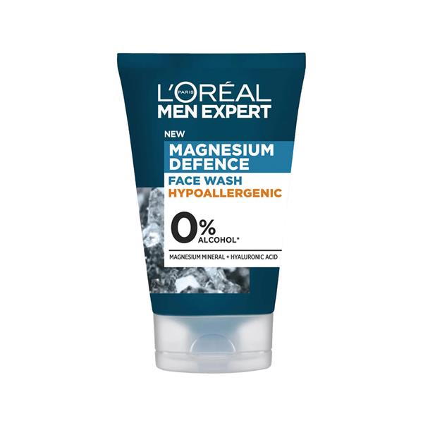 L'Oreal Men Face Wash Magnesium Defence 100ml Hypoallergenic