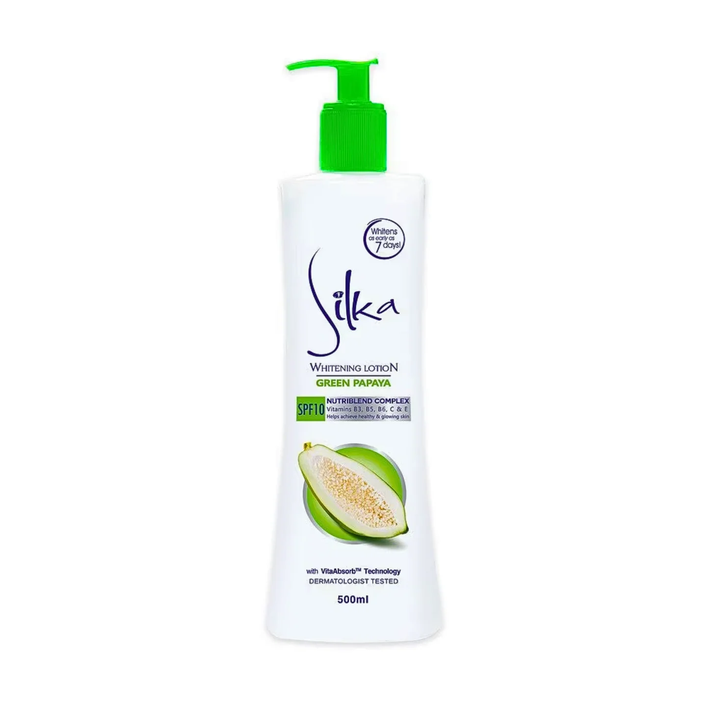 Silka Whitening Lotion Green Papaya SPF10