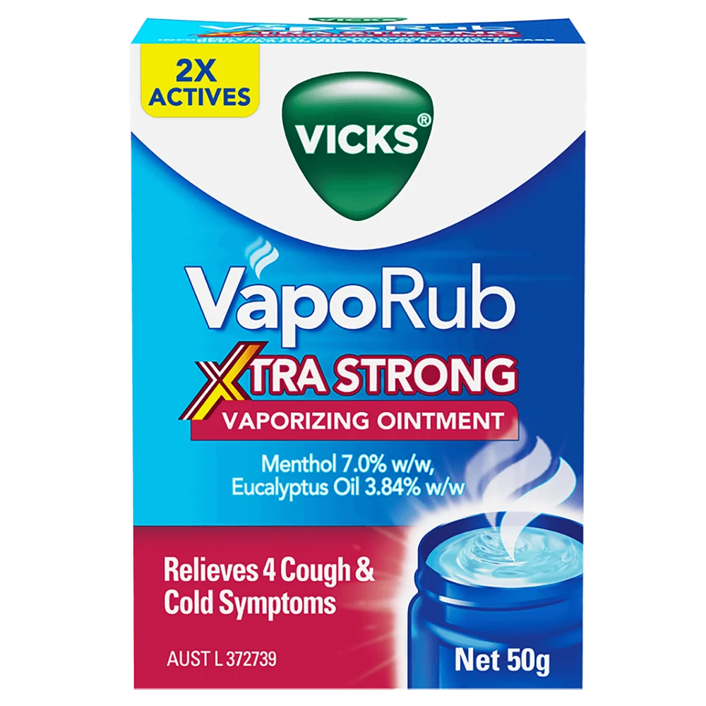 Vicks Vaporub Vaporizing Ointment 50g Xtra Strong
