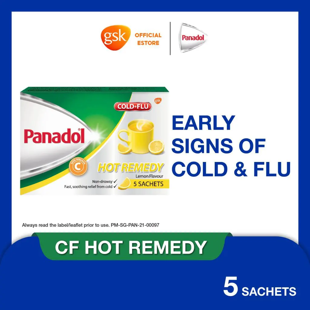 Panadol Cold+Flu Hot Remedy 5 Sachets Lemon
