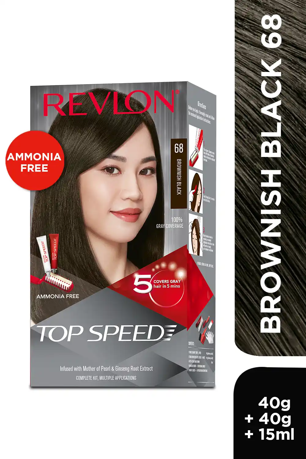Revlon Top Speed 68 Brownish Black